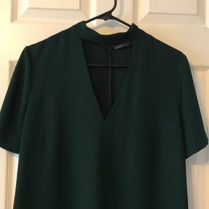Hunter Green Choker Dress